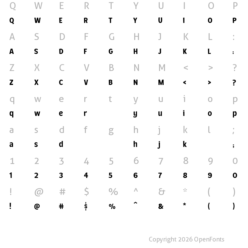 Character Map of loyola-pro-bold pro-bold