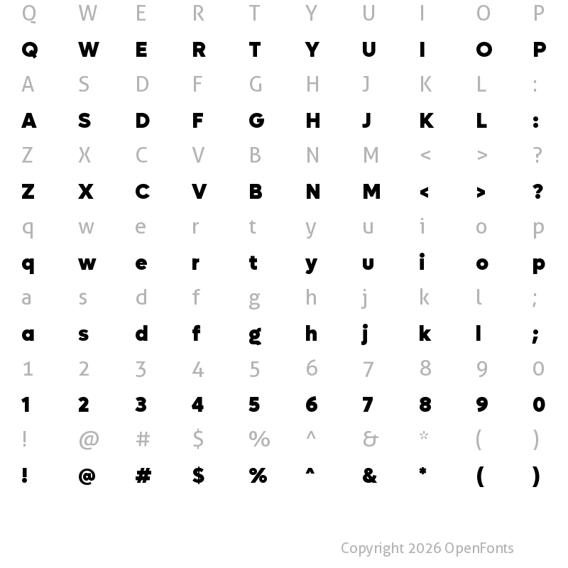 Character Map of Lufga Black