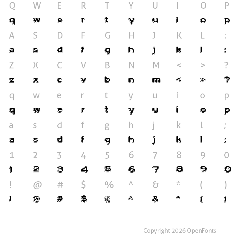 Character Map of Lumi, nauroit Regular