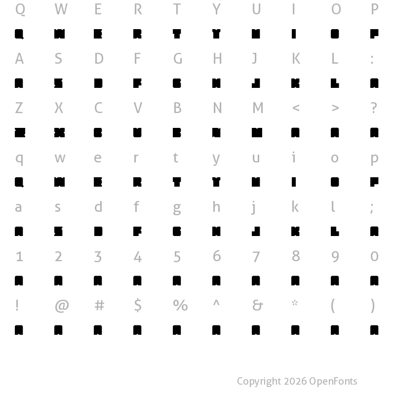 Character Map of Lumio Regular