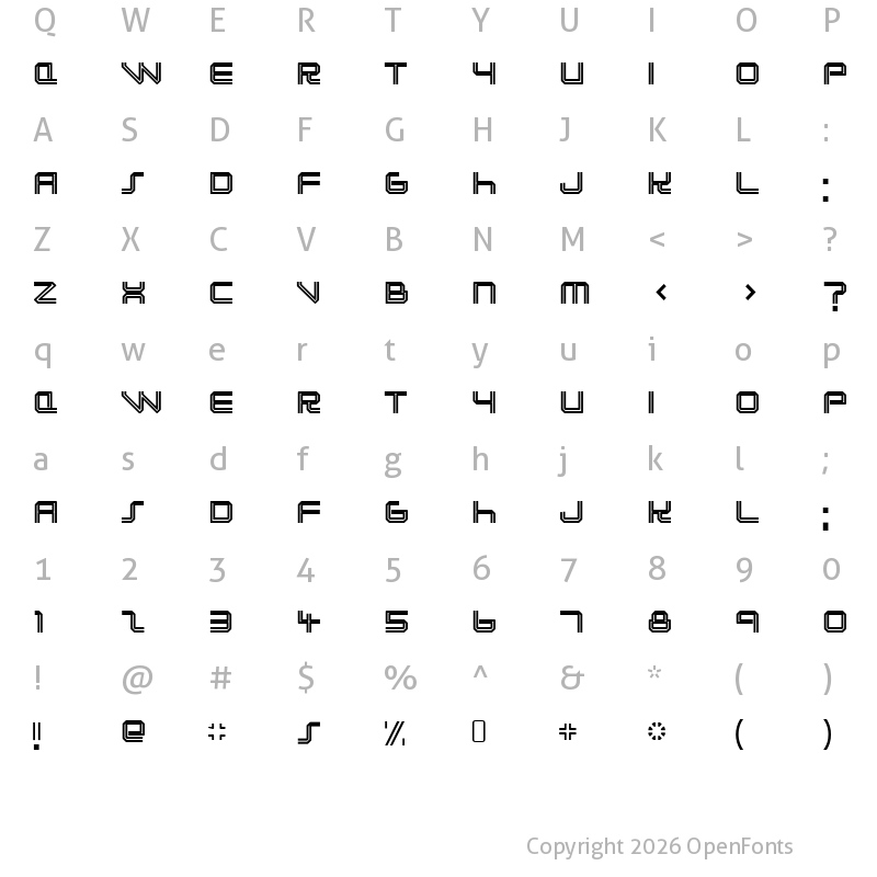 Character Map of Lunasol Regular