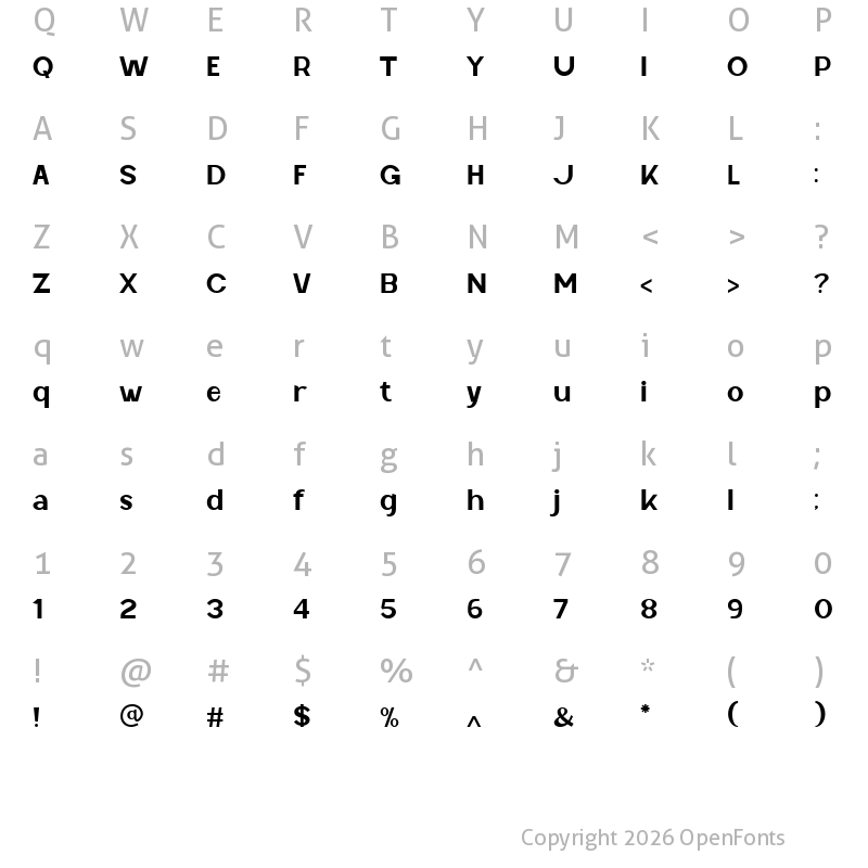 Character Map of Lynsic Cisnyl Regular