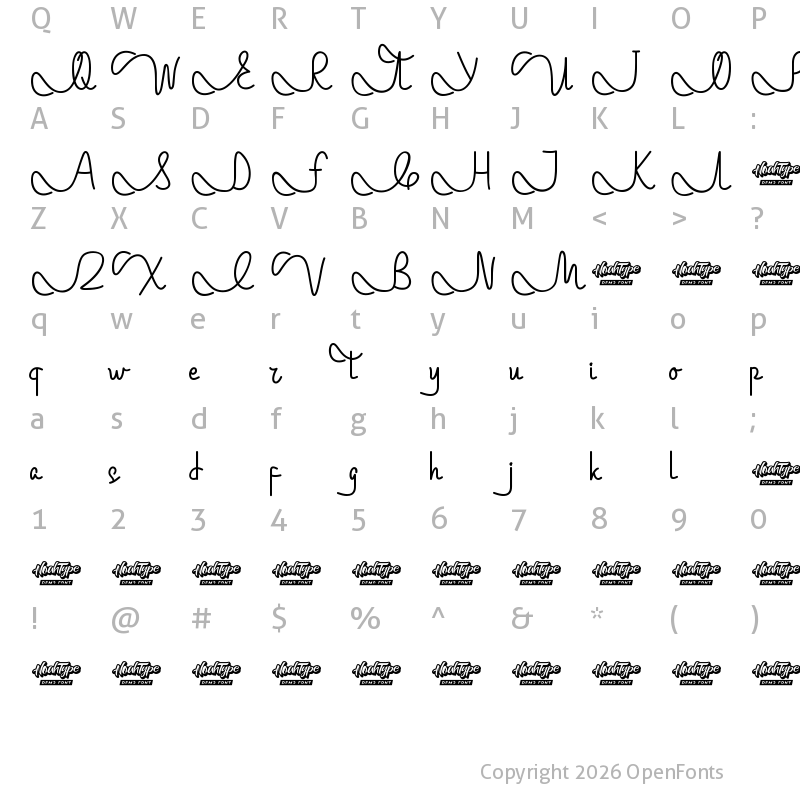 Character Map of Machington Demo Regular