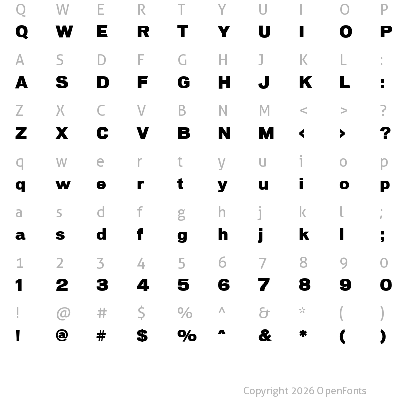 Character Map of Macromedia Regular