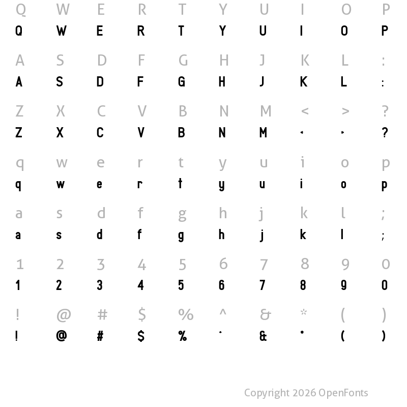 Character Map of Madchen Black Regular