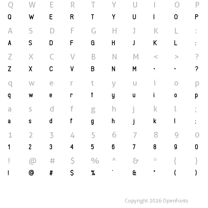Character Map of Madchen Bold Regular