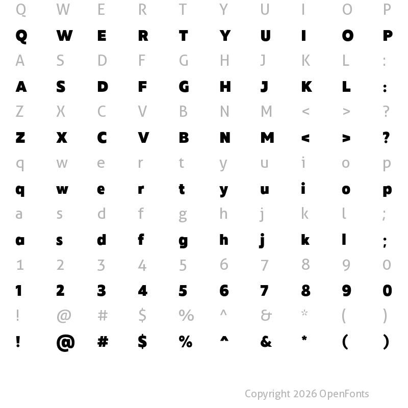 Character Map of MADE Future X Black