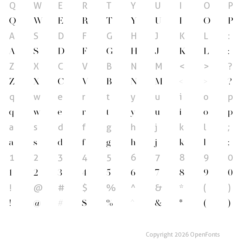 Character Map of MADE SAONARA Regular