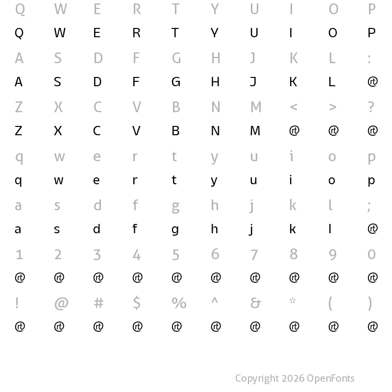 Character Map of Madiffure Demo