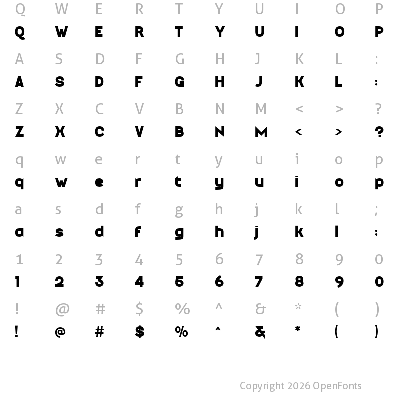 Character Map of Maduratna Bold