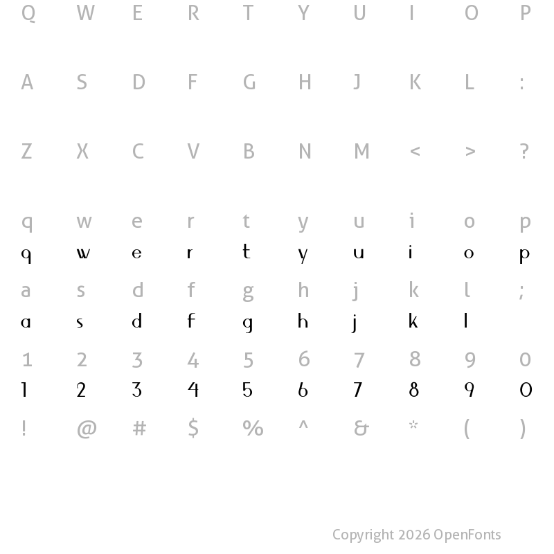 Character Map of Magas Demo Regular