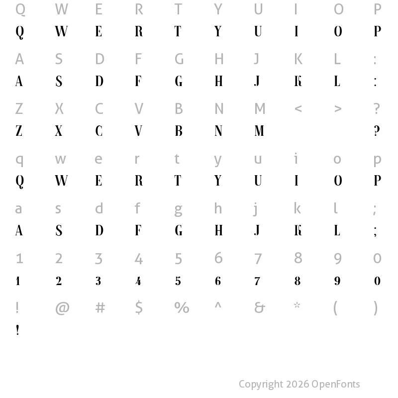 Character Map of Magazine Bold