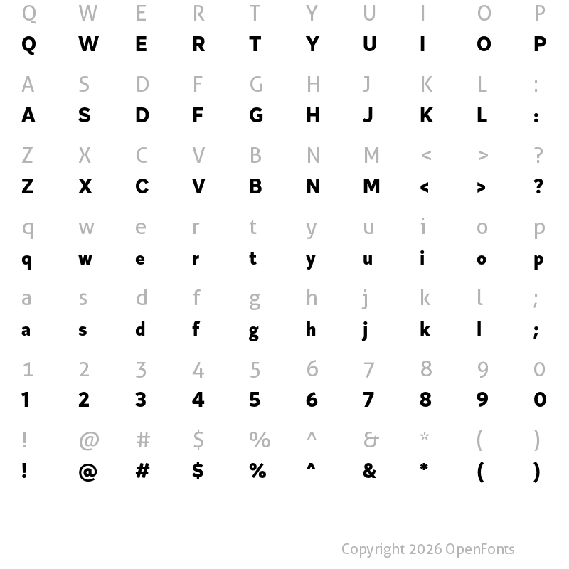 Character Map of Magdelin ExtraBold