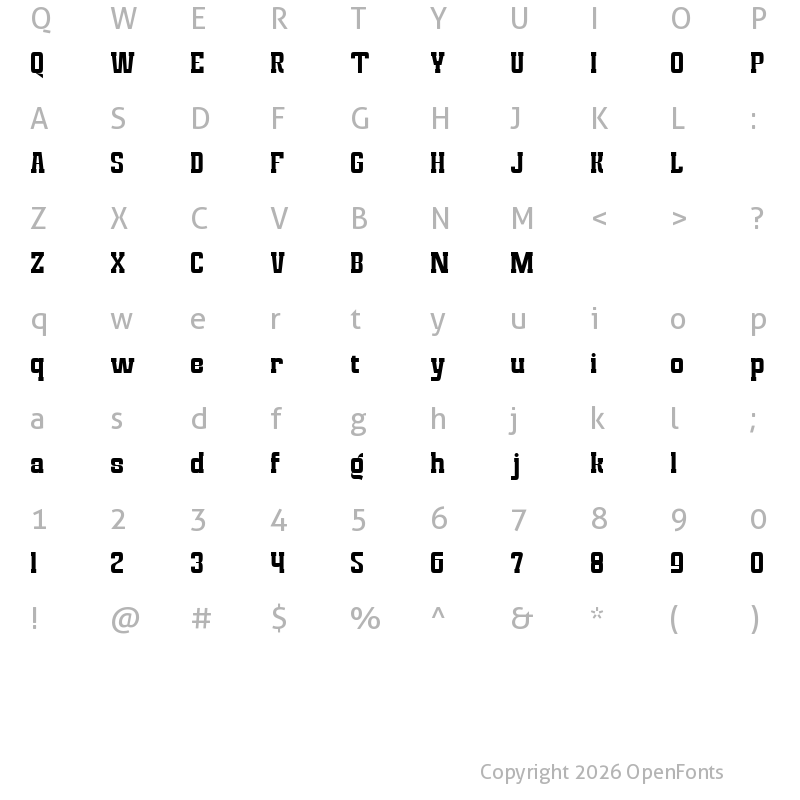 Character Map of Magefin Semi Bold