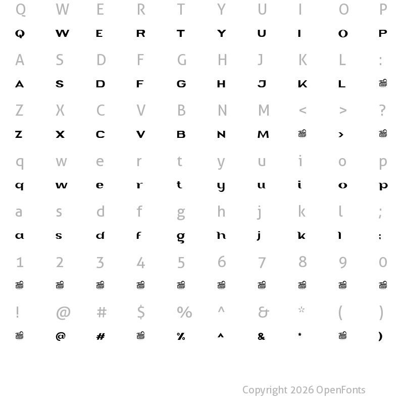 Character Map of Mageri Regular