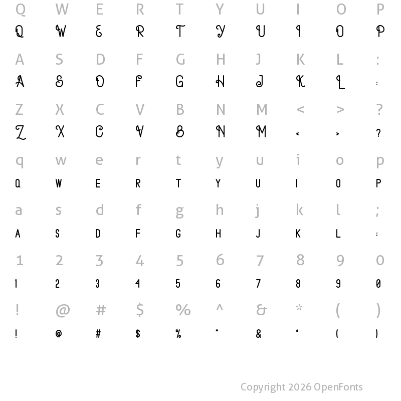 Character Map of Magharta Regular