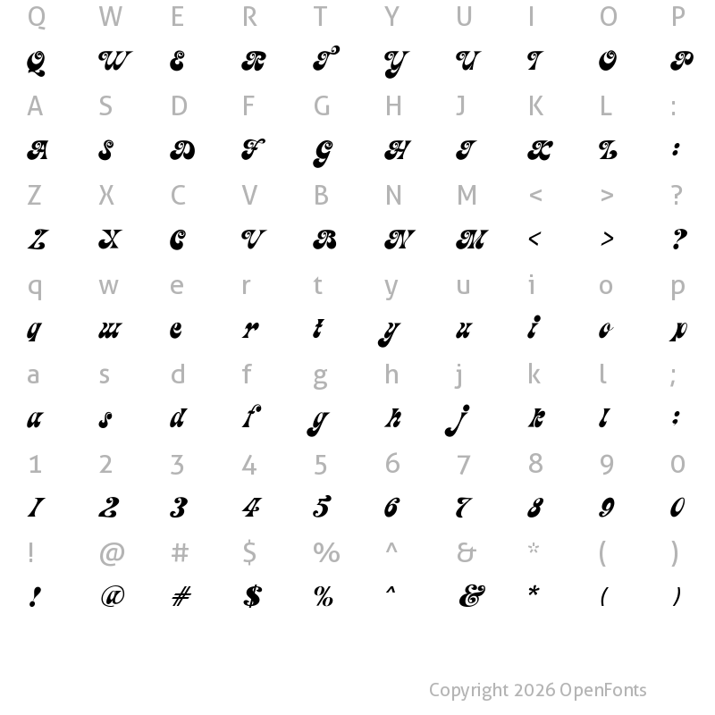 Character Map of Magic Funk Regular