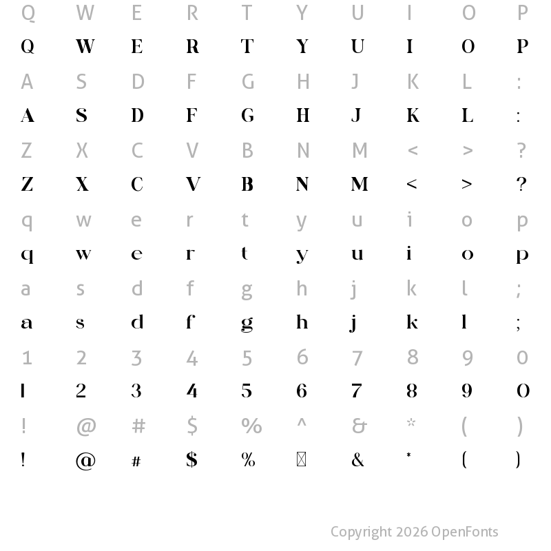 Character Map of MagicFlavour Regular