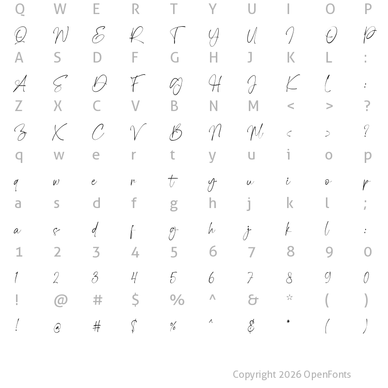 Character Map of Magis Authentic Regular