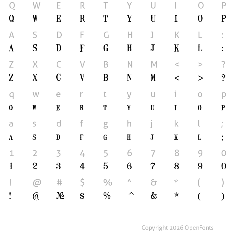 Character Map of Mailart Rubberstamp Regular