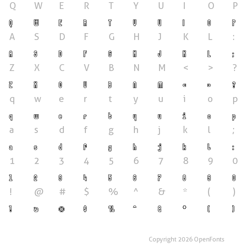 Character Map of MakushkaKontura Regular