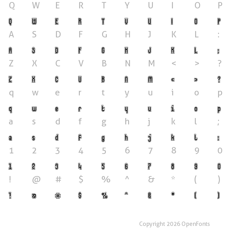 Character Map of MakushkaQuadriga Regular