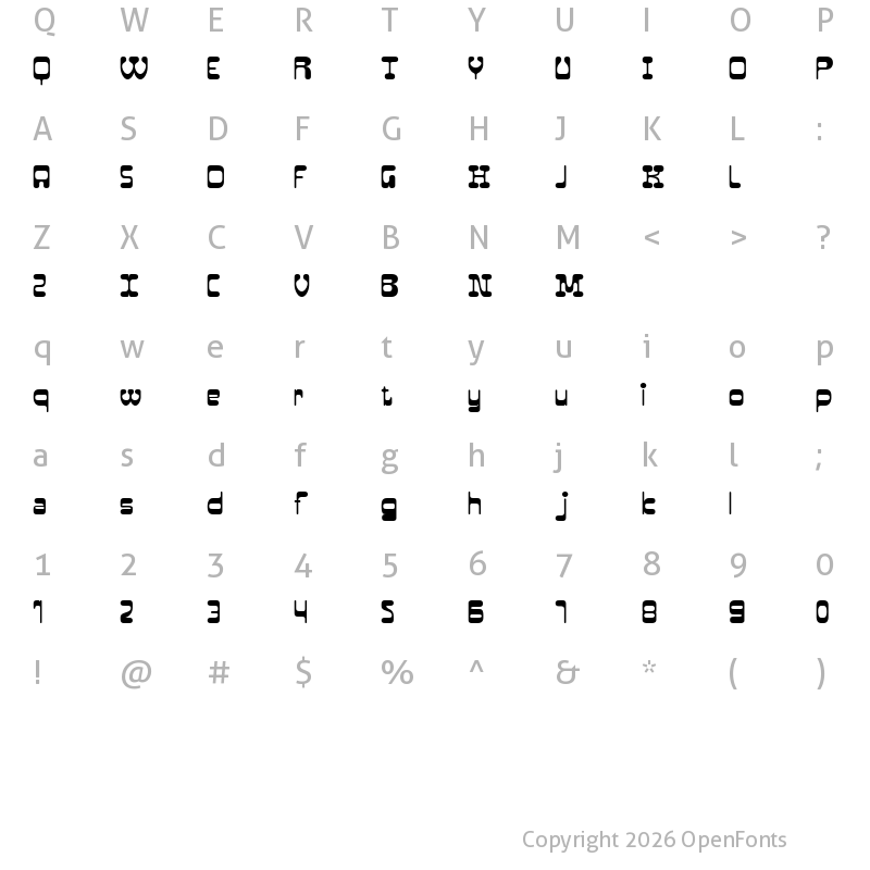 Character Map of Malachai Regular