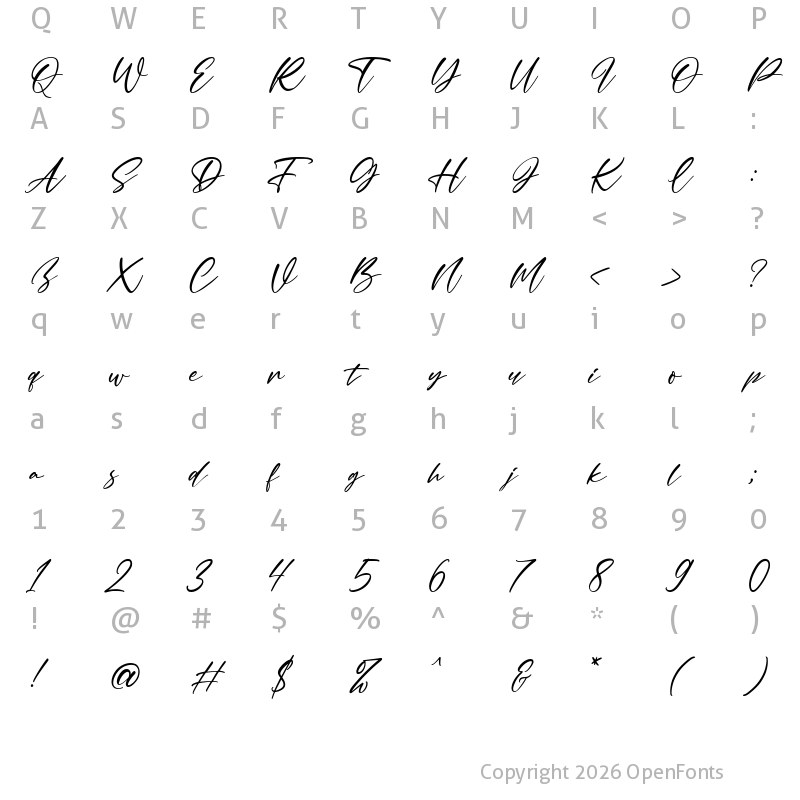 Character Map of Malstyoor Regular