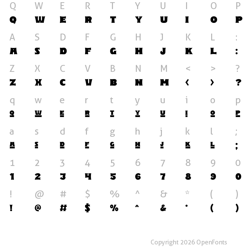 Character Map of Maltha Regular