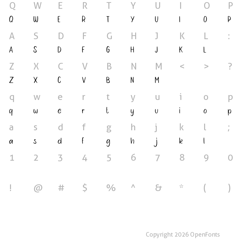 Character Map of Mambu Langu Demo
