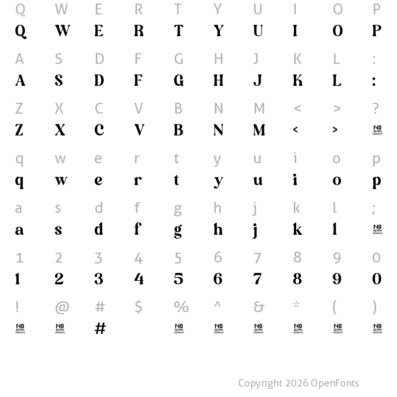 Character Map of Mandira Regular