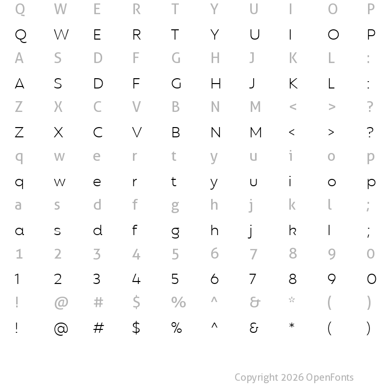Character Map of Mangueira Light