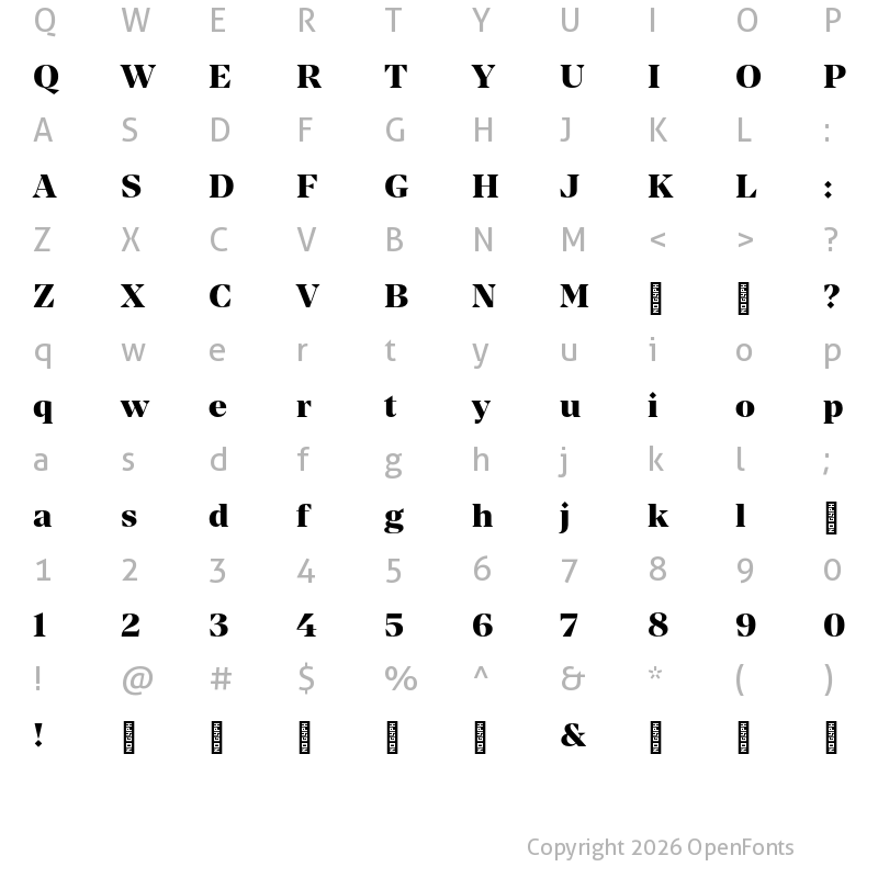 Character Map of Manier Heavy-Trial