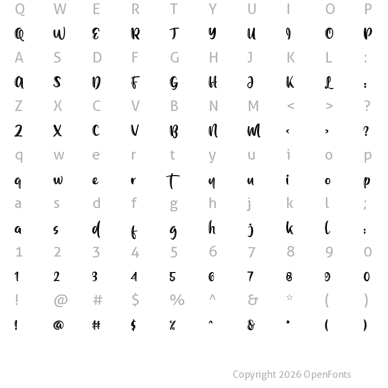 Character Map of Manis Banget Line