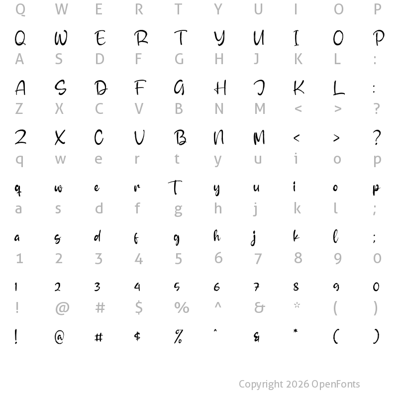 Character Map of Mankind Master Regular
