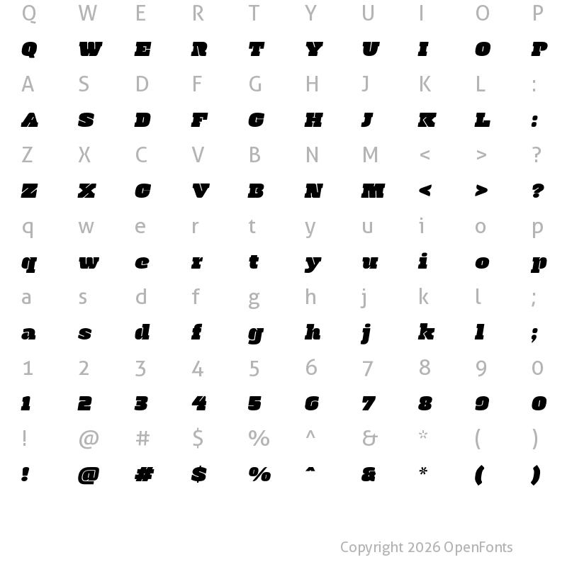 Character Map of Manometer Oblique