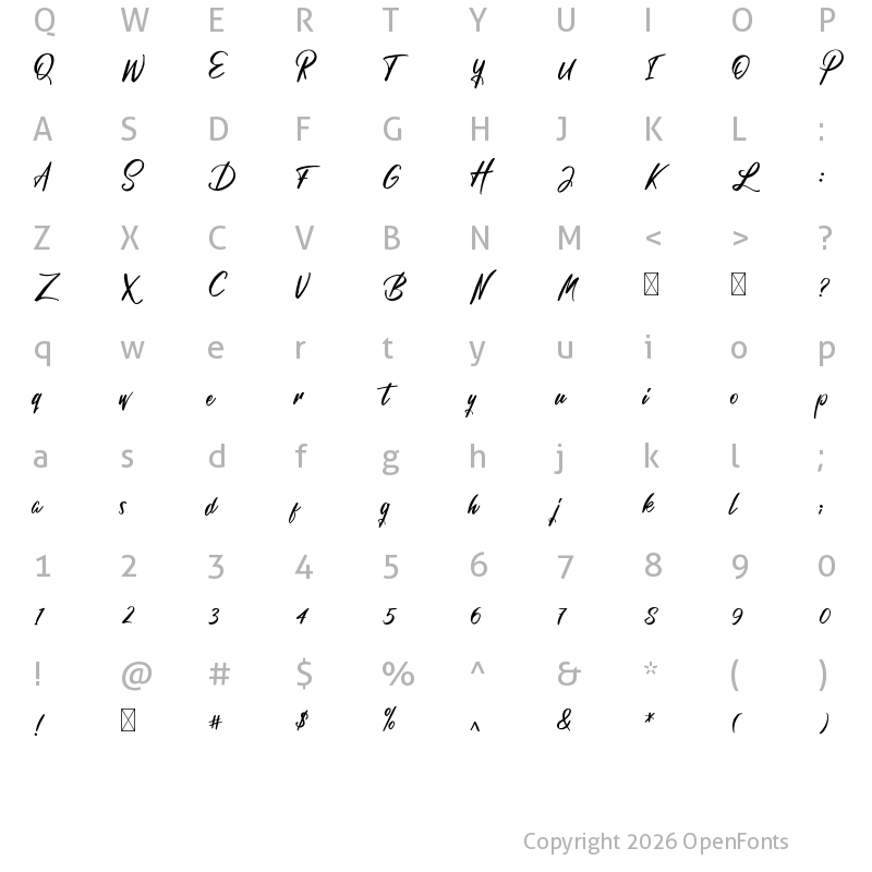 Character Map of Mantrum Regular