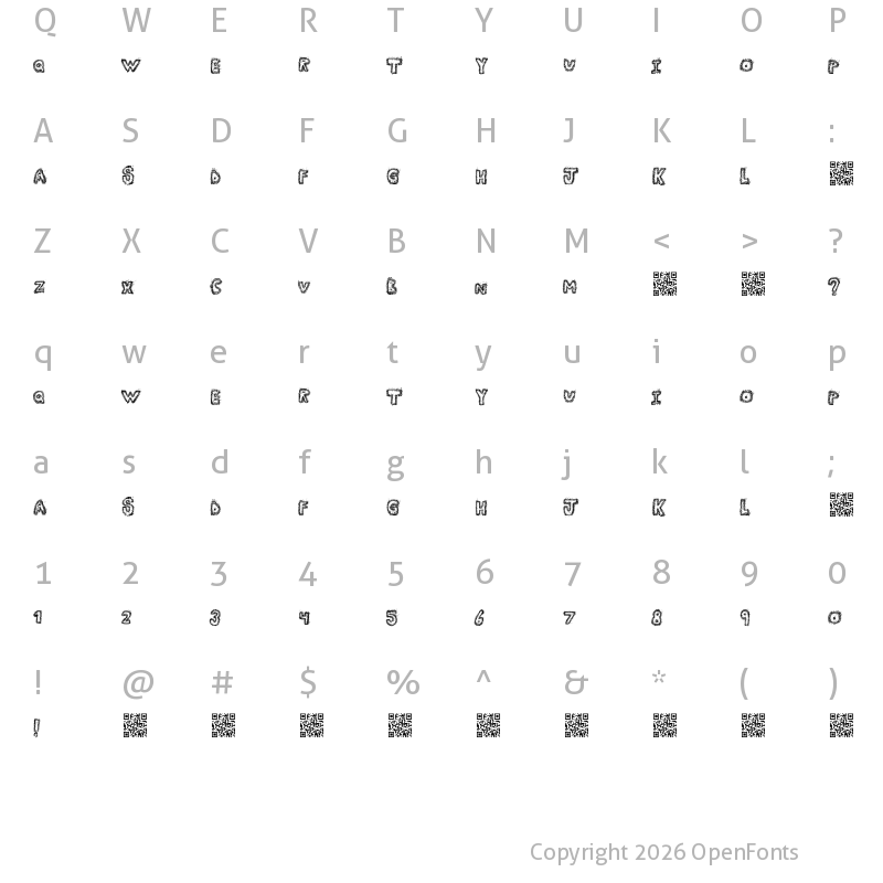 Character Map of ManyFun Regular