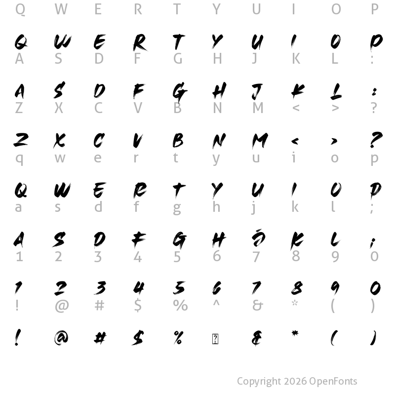 Character Map of Mariott Regular