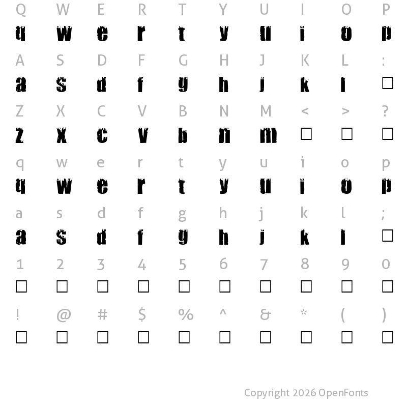 Character Map of Mark Normal