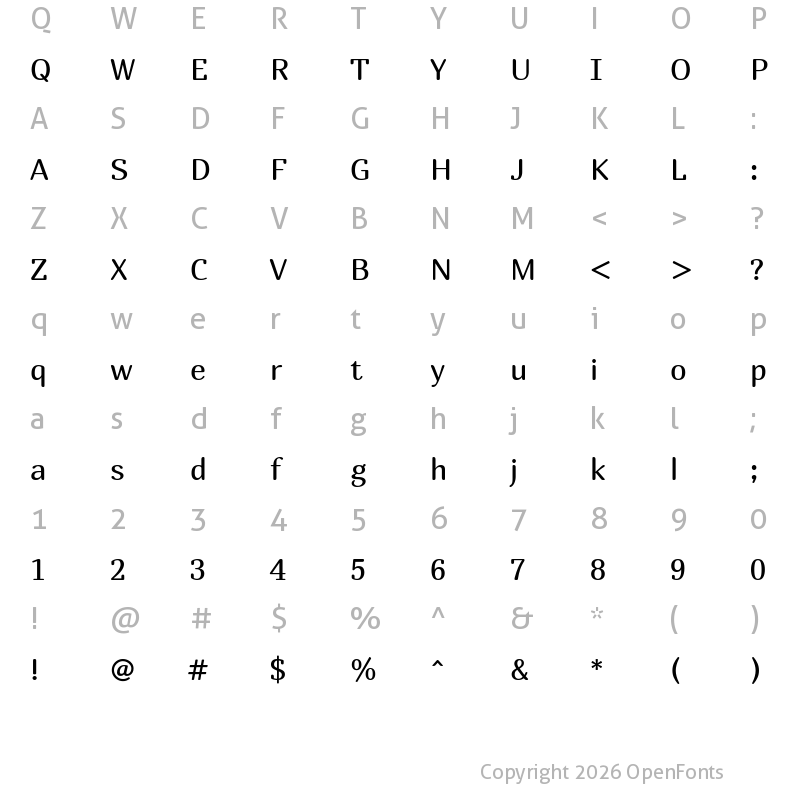 Character Map of Marmelad Regular