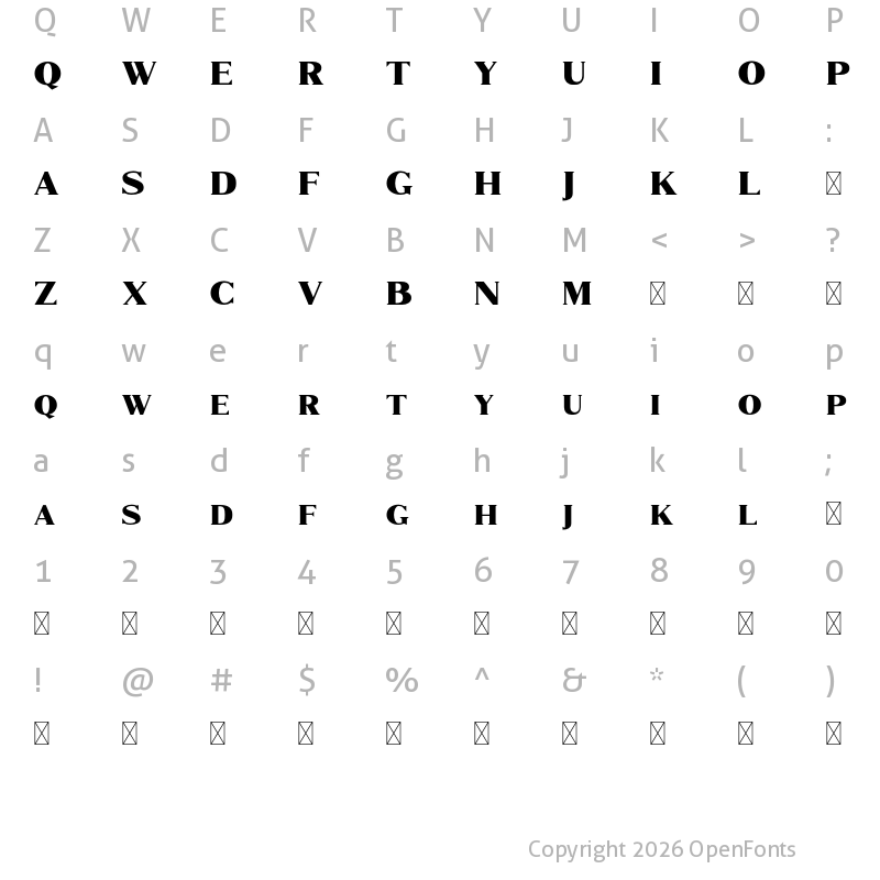 Character Map of Marques Free Regular