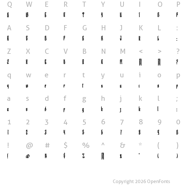 Character Map of Marseille Regular