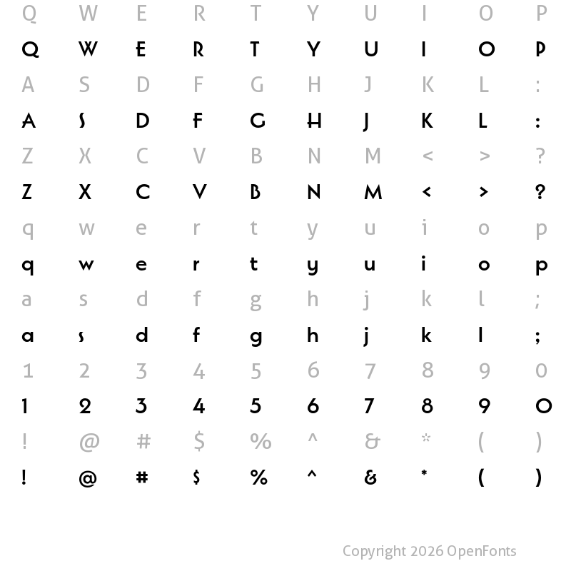 Character Map of Marseille SemiBold