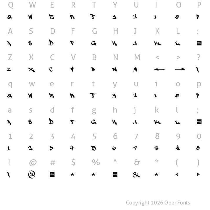 Character Map of MARSNEVENEKSK Clean