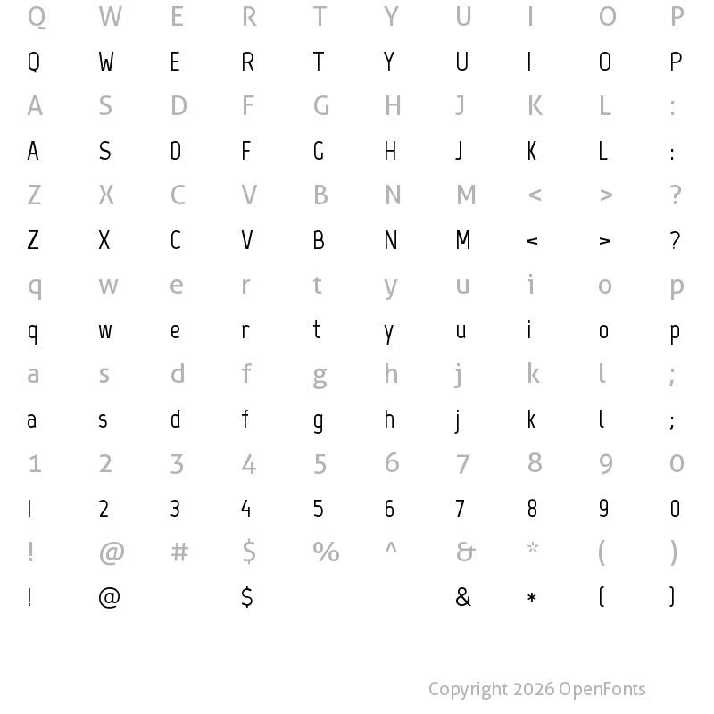 Character Map of Marvel Bold