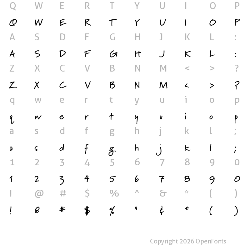Character Map of Marydale Bold