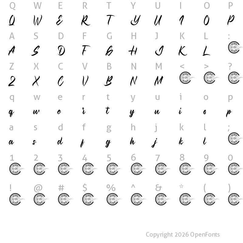Character Map of Marysville Demo Regular