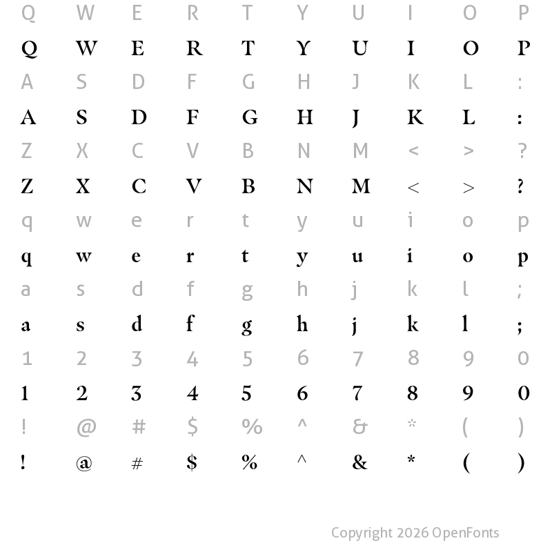 Character Map of Masqualero DemiBold