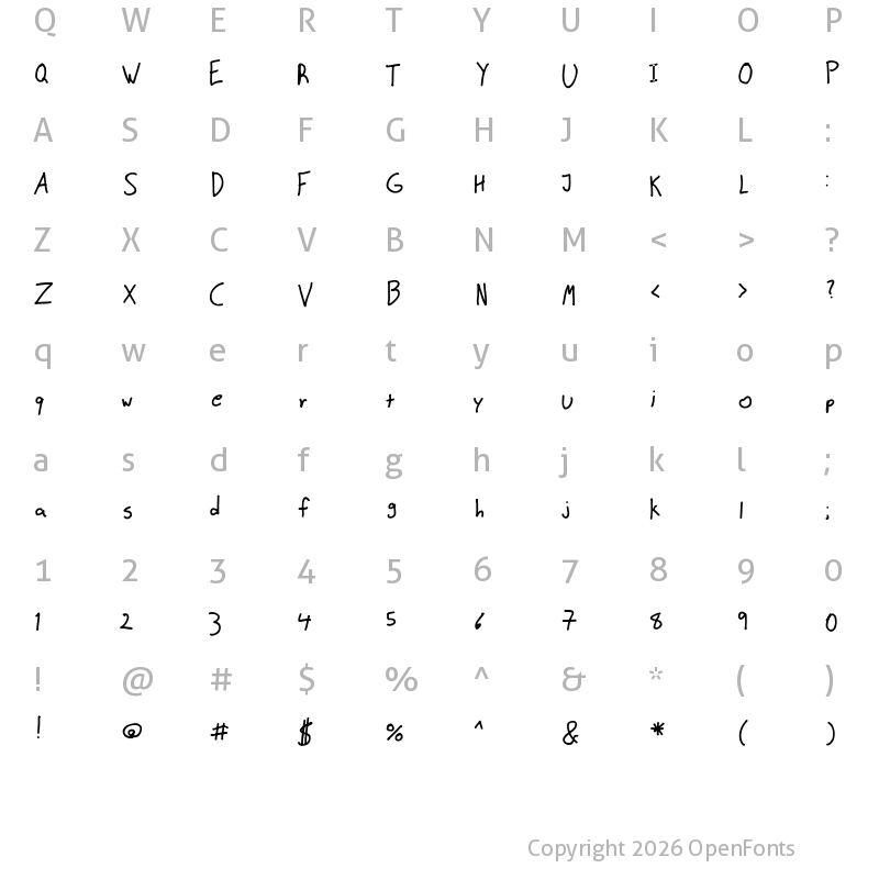 Character Map of Matolica Regular